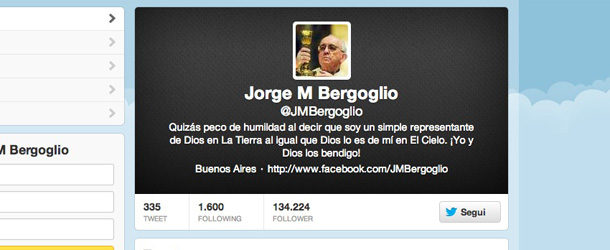 Il falso account Twitter del Papa