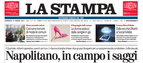 Le prime pagine di domenica 31 marzo 2013