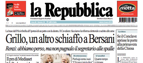 Le prime pagine di sabato 2 marzo 2013