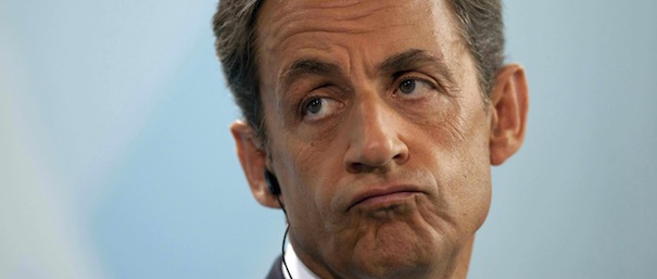 ARCHIV: Der damalige franzoesische Staatspraesident Nicolas Sarkozy, aufgenommen auf einer gemeinsamen Pressekonferenz mit der Bundeskanzlerin im Bundeskanzleramt in Berlin (Foto vom 17.06.11). Franzoesische Ermittler haben nach Behoerdenangaben das Wohnhaus und das Buero des frueheren Praesidenten Nicolas Sarkozy durchsucht. Hintergrund sind Ermittlungen zum Vorwurf einer illegalen Finanzierung seines Wahlkampfs 2007. (zu dapd-Text)
Foto: Markus Schreiber/AP/dapd