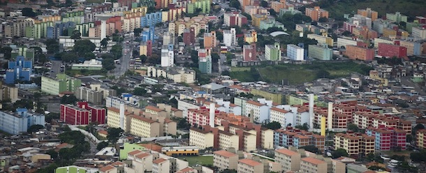 Aerial view of Sao Paulo, Brazil, on April 4, 2013. AFP PHOTO / Nelson ALMEIDA (Photo credit should read NELSON ALMEIDA/AFP/Getty Images)