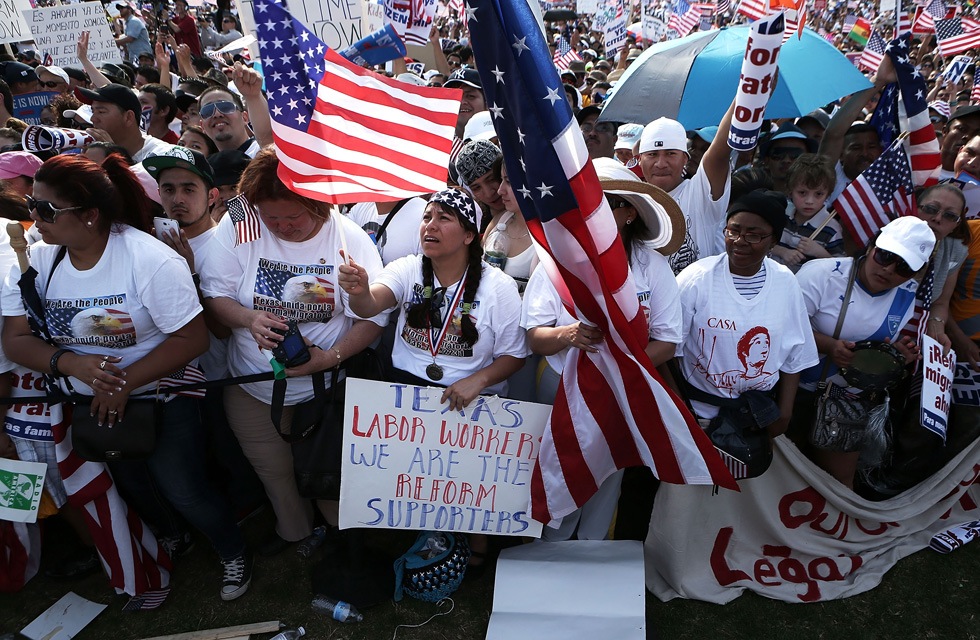 Manifestazione per la riforma dell'immigrazione a Washington