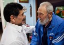 Fidel Castro e Maradona insieme a Cuba