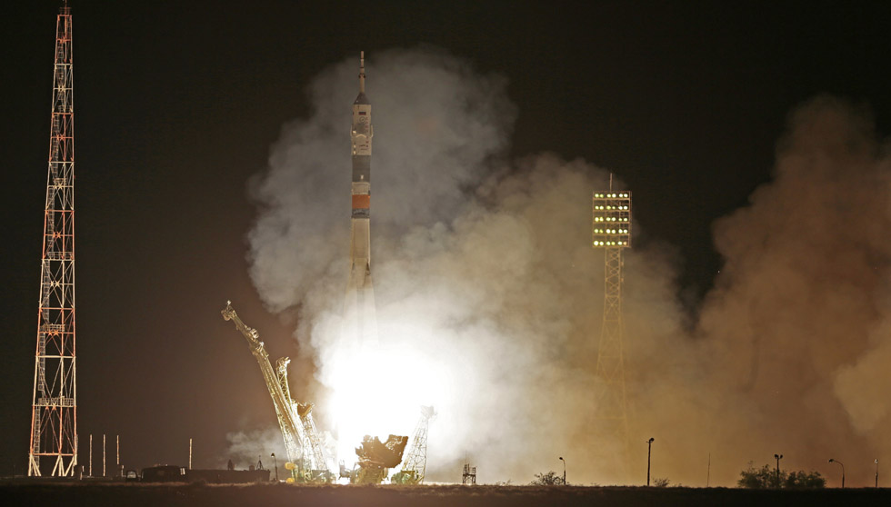 Partenza Soyuz con Luca Parmitano