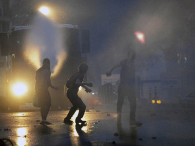 Gli scontri a Istanbul in Turchia