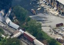 Le foto del treno esploso a Baltimora