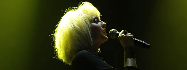 Mitzi singer of the Band F.O.X performs on stage, on May 4, 2013 in Nice, southeastern France. AFP PHOTO / VALERY HACHE (Photo credit should read VALERY HACHE/AFP/Getty Images)