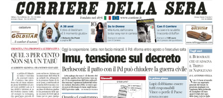 Le prime pagine di venerdì 17 maggio 2013