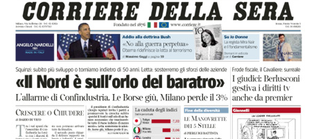 Le prime pagine di venerdì 24 maggio 2013