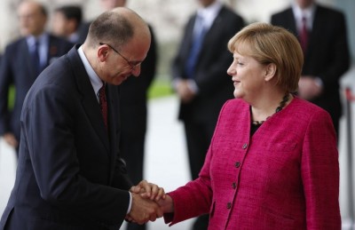 Berlino, Angela Merkel incontra Enrico Letta