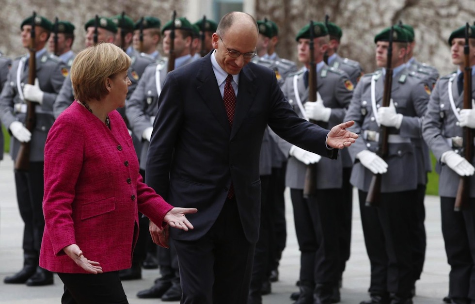 Berlino, Angela Merkel incontra Enrico Letta
