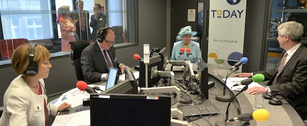 AES ROTA THE QUEEN AT THE BBC