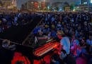Il concerto di pianoforte nel parco Gezi, a Istanbul