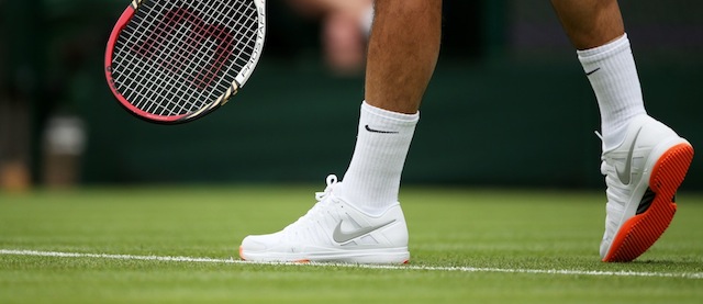 on day one of the Wimbledon Lawn Tennis Championships at the All England Lawn Tennis and Croquet Club on June 24, 2013 in London, England.