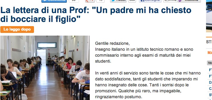 La lettera sul padre che vuole fare bocciare suo figlio è falsa