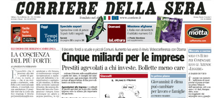 Le prime pagine di sabato 15 giugno 2013