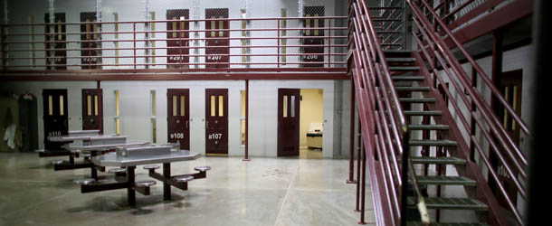 GUANTANAMO BAY, CUBA - JUNE 25: (EDITORS NOTE: Image has been reviewed by the U.S. Military prior to transmission.) Prison cells are viewed in camp 6 where prisoners are housed in a communal facility at the U.S. military prison for 'enemy combatants' on June 25, 2013 in Guantanamo Bay, Cuba. President Barack Obama has recently spoken again about closing the prison which has been used to hold prisoners from the invasion of Afghanistan and the war on terror since early 2002. (Photo by Joe Raedle/Getty Images)