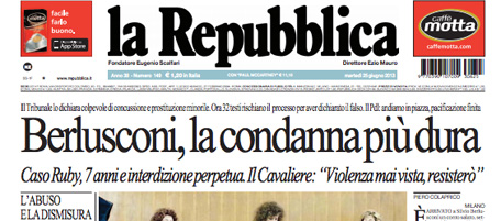 Le prime pagine di martedì 25 giugno 2013