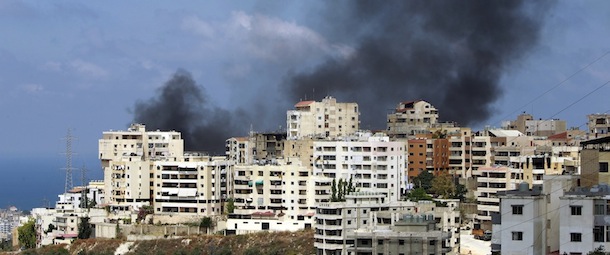 Gli scontri a Sidone, in Libano