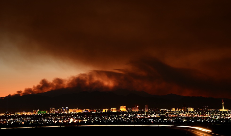 Cielo rosso a Las Vegas
