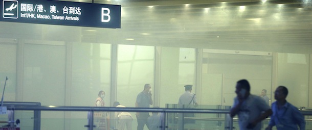L'esplosione all'aeroporto di Pechino