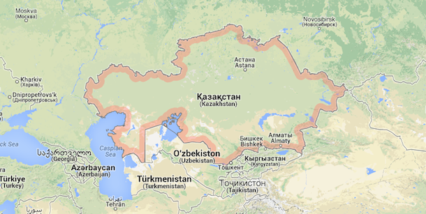 Mappa Kazakistan