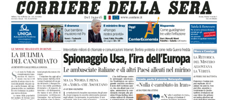 Le prime pagine di lunedì 1 luglio 2013