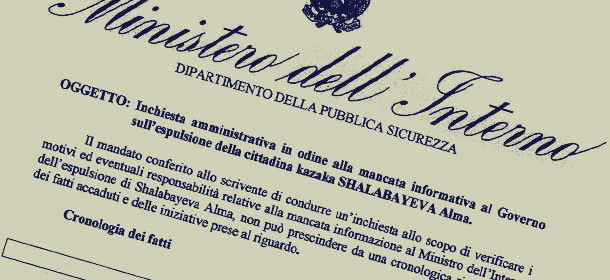 La relazione Pansa sull’espulsione di Alma Shalabayeva