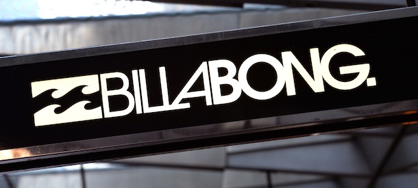 A Billabong sign adorns a building in Sydney's CBD on August 27, 2013, as the embattled Australian surfwear brand reported a huge Aus$859.5 million or 771.7 million USD net annual loss -- triple the firm's market value and far worse than analyst forecasts. Billabong said the record loss, which significantly undershot market predictions of a Aus$560 million debit, came after a 13.5 percent plunge in global sales revenues to Aus$1.34 billion and Aus$604.3 million in writedowns. AFP PHOTO/William WEST (Photo credit should read WILLIAM WEST/AFP/Getty Images)