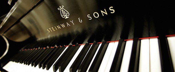 New York, UNITED STATES: The keyboard of a Concert Grand Model D piano is pictured in the final inspection room at the Steinway &amp; Sons factory 26 July 2005 in Long Island City, New York. Steinway, founded in 1853 by German immigrant Henry Engelhard Steinway in a Manhattan loft, sold his first piano for USD 500. A Concert Grand today sells for USD 99,900. AFP PHOTO/Timothy A. CLARY (Photo credit should read TIMOTHY A. CLARY/AFP/Getty Images)