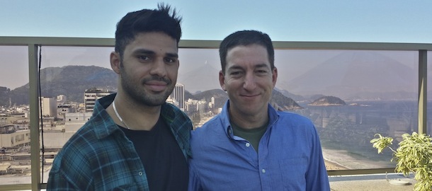 Guardian journalist Glenn Greenwald (R) and his partner David Miranda.
Phorto MUST be credited: Janine Gibson for the Guardian