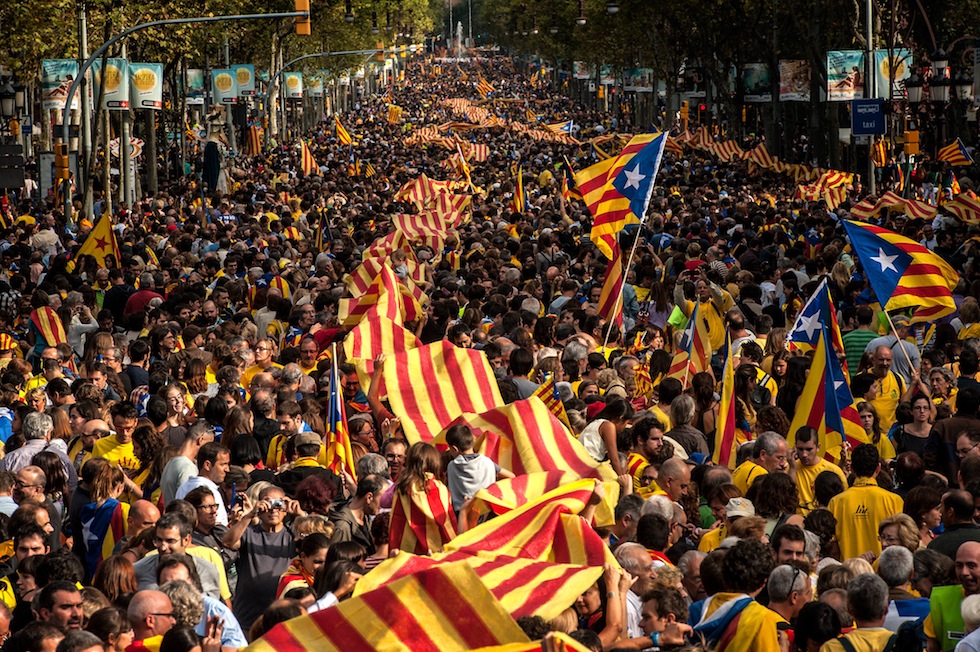 Manifestazione in Catalogna