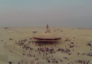 Burning Man visto dall'alto, con un drone