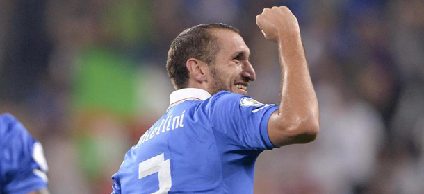 Foto Daniele Badolato / LaPresse
10 09 2013 Torino (Italia)
Sport Calcio
Italia - Repubblica Ceca
Qualificazione Mondiale 2014
Nella foto: Giorgio Chiellini esulta per il gol del 1-1

Photo Daniele Badolato / LaPresse
10 09 2013 Torino (Italy)
Sport Soccer
Italia-Repubblica Ceca
Italian Football World Cup Qualifier 2014
In the picture: Giorgio Chiellini celebrates 1-1 goal