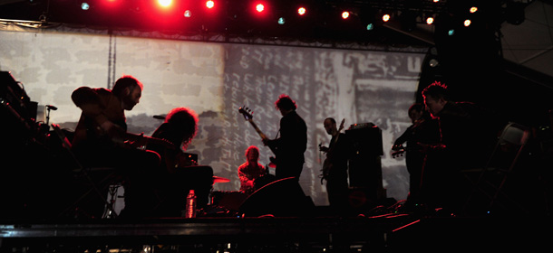 INDIO, CA - APRIL 14: Godspeed You! Black Emperor performs during Day 2 of the 2012 Coachella Valley Music &amp; Arts Festival held at the Empire Polo Club on April 14, 2012 in Indio, California. (Photo by Michael Buckner/Getty Images for Coachella)