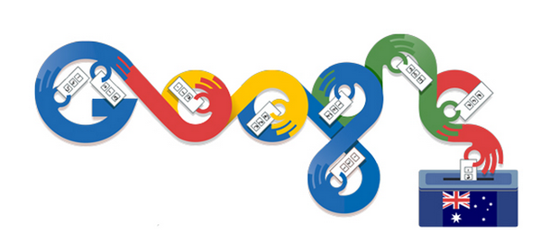 Il doodle di Google sulle elezioni australiane
