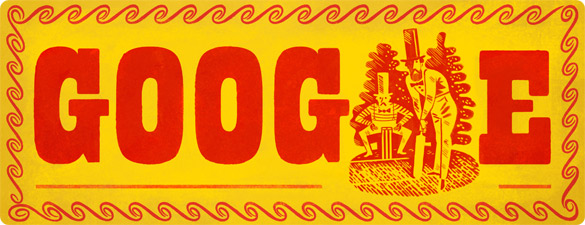 John Wisden, giocatore di cricket, in un doodle di Google