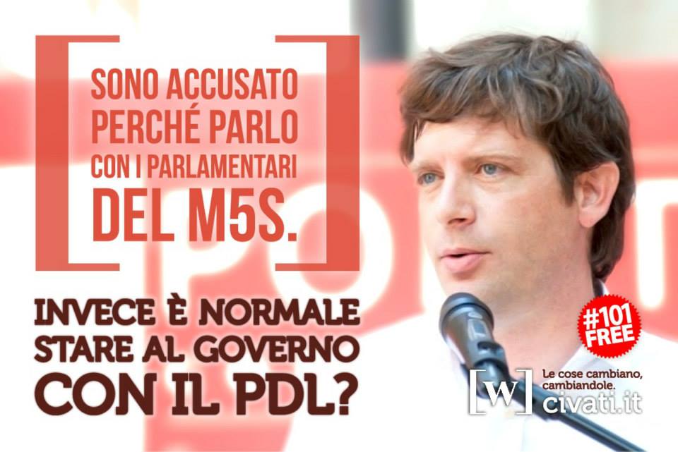 Gli slogan della campagna di Civati