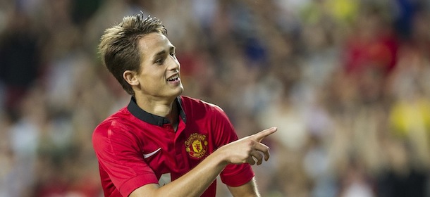 SO KON PO, HONG KONG - JULY 29: Adnan Januzaj of Manchester United celebrates his goal during the international friendly match between Kitchee FC and Manchester United at Hong Kong Stadium on July 29, 2013 in So Kon Po, Hong Kong. (Photo by Victor Fraile/Getty Images)