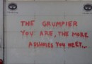 La scritta sul furgone di Banksy
