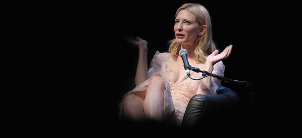 L'attrice Cate Blanchett (44) durante una conferenza al 51esimo Festival del cinema a New York (Michael Loccisano/Getty Images)