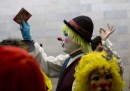 La protesta dei clown in Messico