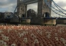 3.400 peluche sulla riva del Tamigi a Londra
