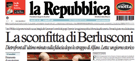 Le prime pagine di giovedì 3 ottobre 2013