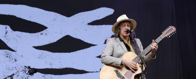 Mike Scott, singer of British band "The Waterboys" performs on stage during the Rock-en-Seine music festival on August 26, 2012, in Saint-Cloud, near Paris. AFP PHOTO / THOMAS SAMSON (Photo credit should read THOMAS SAMSON/AFP/GettyImages)