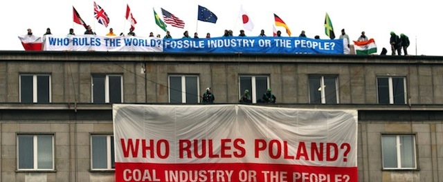 La protesta di Greenpeace in Polonia