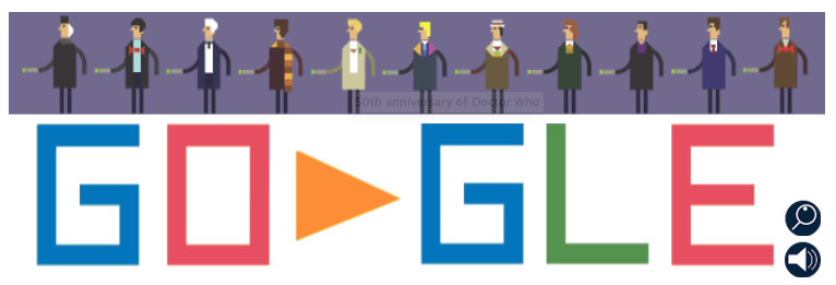 Il doodle di Google per i 50 anni del Doctor Who, domani