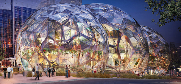 Come saranno i nuovi uffici di Amazon