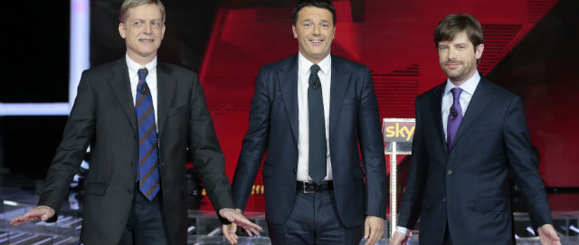 Il dibattito tra Renzi, Civati e Cuperlo