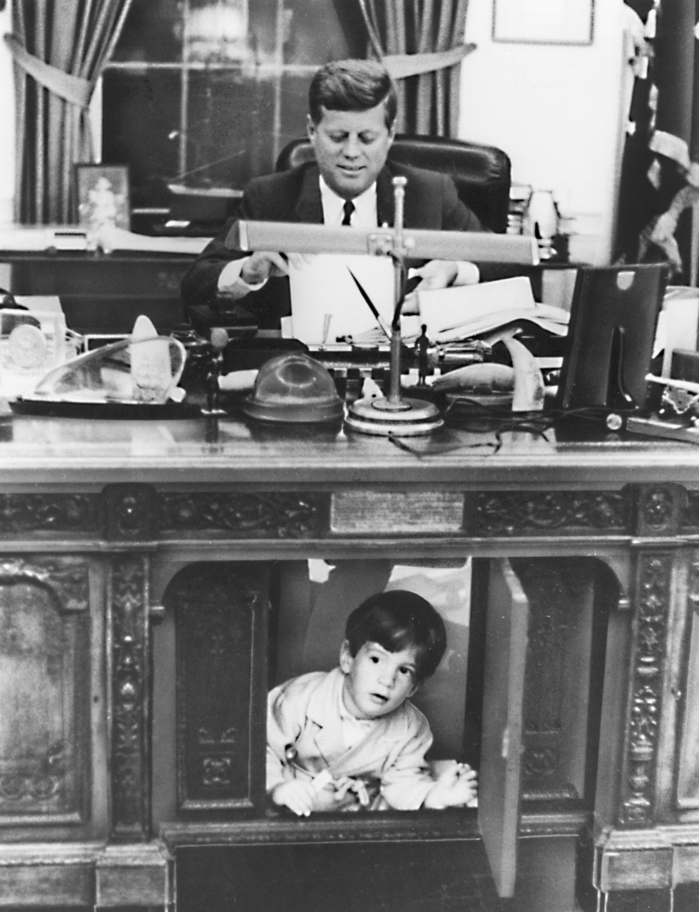 From Left, President John F. Kennedy Photograph by Everett